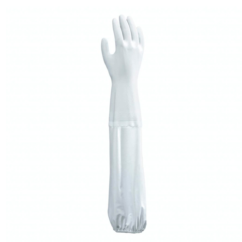 Guante blanco con protección total del brazo